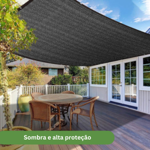 Sombrite Permeável (80% UV) SOMENTE PRETO - Velas Shade (Horta / Jardim / Estufa / Sombra Carro / Sombra Piscina) Telas Comfort