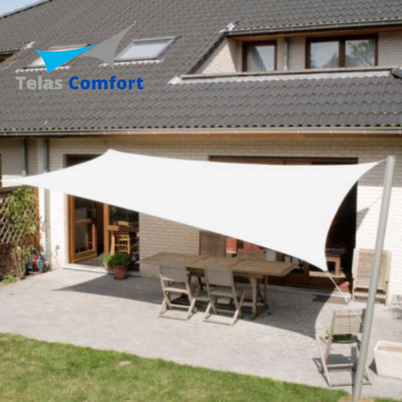 Vela Impermeável Quadrada c/ Kit Instalação Telas Comfort
