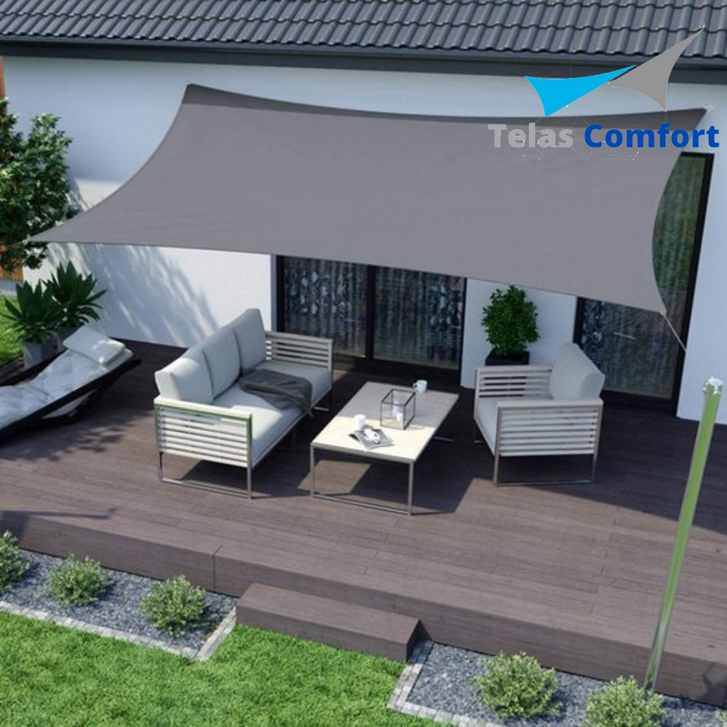 Vela Impermeável Quadrada c/ Kit Instalação Telas Comfort
