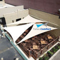 Vela Impermeável Triangular c/ Kit Instalação Telas Comfort